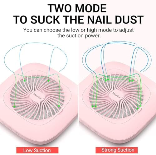 Side profile of MelodySusie professional nail dust suction machine