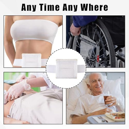 Breathable skin-friendly feeding tube support belt