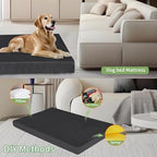 LWFCOEE washable dog bed cover unzipped demonstrating the spacious interior for DIY clothes filling.