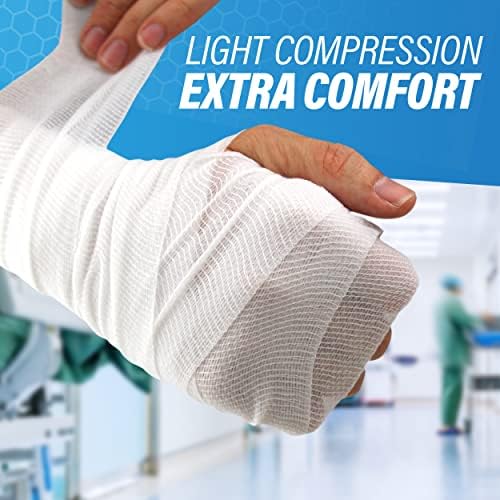 Four inch wide breathable medical bandages for secure joint wrapping