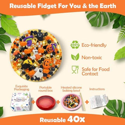 Sunolkie sensory picking pad with halloween pumpkin and ghost charms