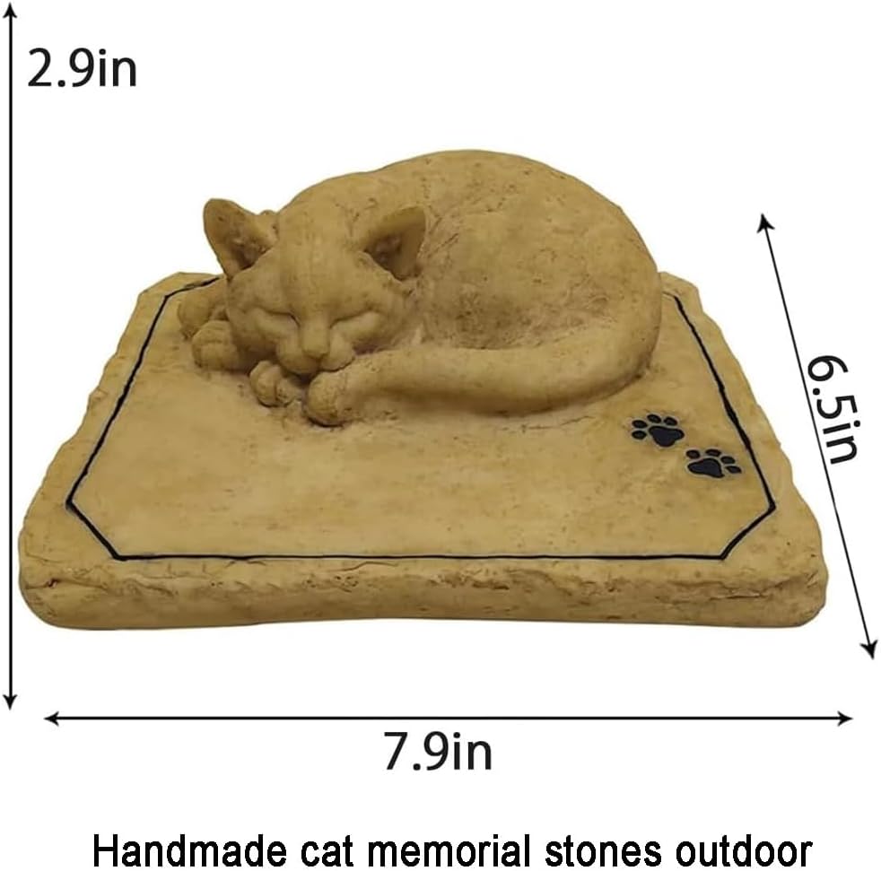 Detailed view of paw print design on memorial stone