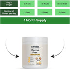 Dog supplement for seasonal allergy support and yeast infection relief