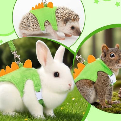 YBEATY small animal harness packaging contents including the green geometric vest and durable walking rope