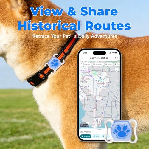 Side profile view of the lightweight ten gram smart pet tracking collar assembly.