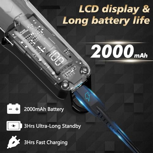 Stainless steel blades on Anrom professional hair trimmer
