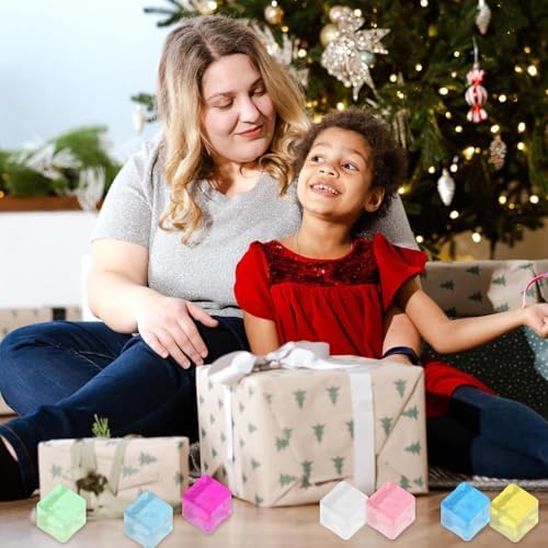Authentic Sketsia imported stress cubes package contents highlighting twenty-four vibrant colorful pieces.