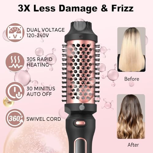 UMIGA rapid heating round comb display panel highlighting adjustable salon temperature controls