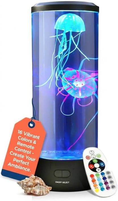Brewish Jellyfish Lamp,16 Color Changing Mood Lamps, 4 Modes Aquarium Night Light, Artificial Fish Tank with Moving Fish, Sensory Room LED Lights for Autism, ADHD, Excellent Gift - Image 10
