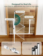 Babelio pet and child safety barrier positioned safely at the bottom of stairs.