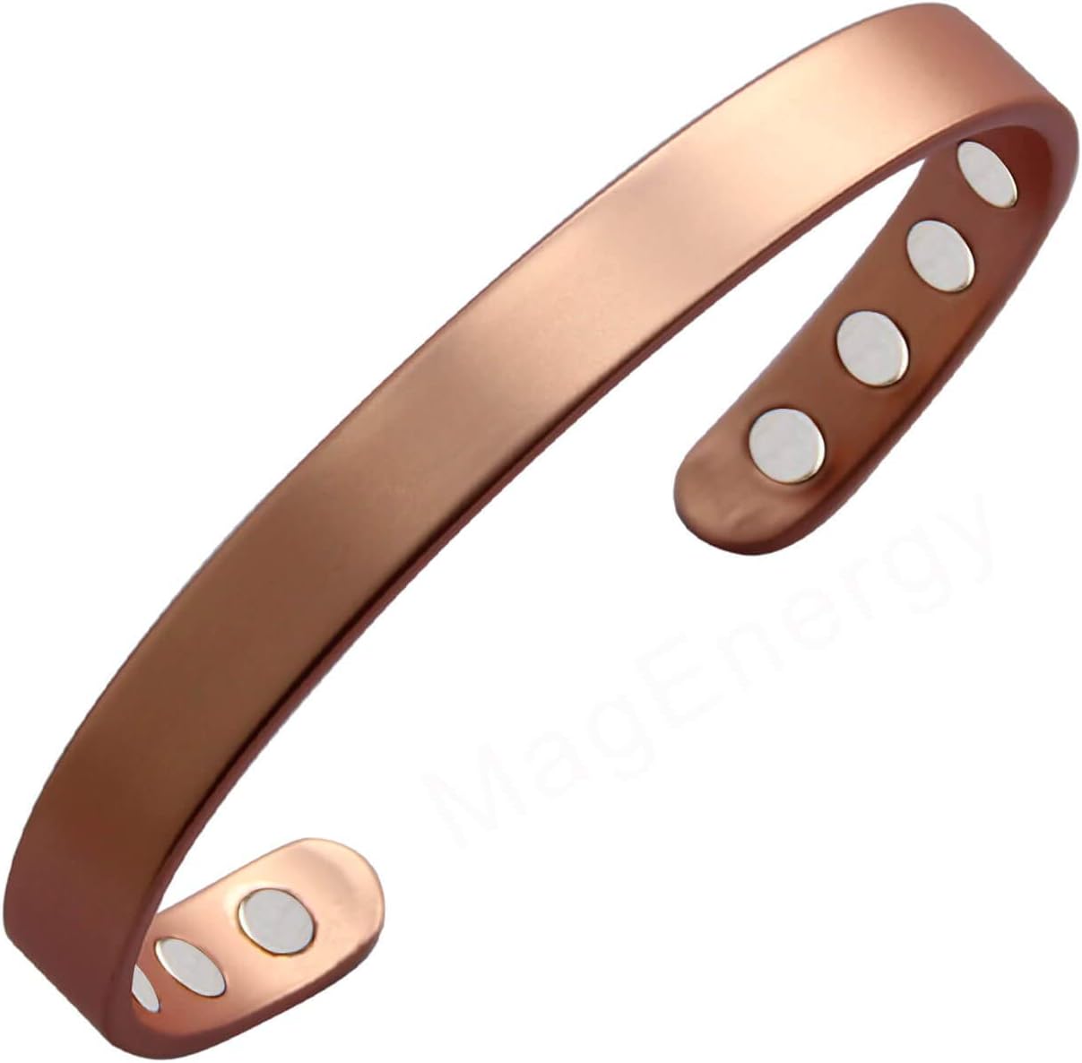 MagEnergy Copper Magnetic Bracelet front view showing 99.9 percent pure copper finish.