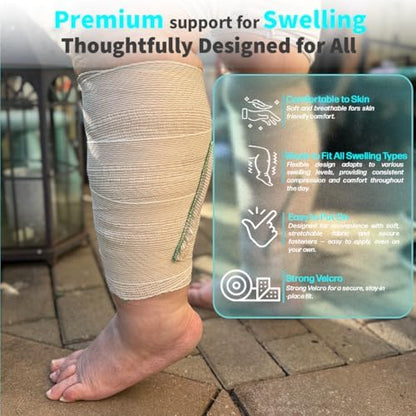 Authentic USA imported Beltwell compression bandages for circulation support.