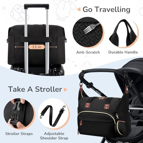 Tenot unisex diaper tote interior storage compartments