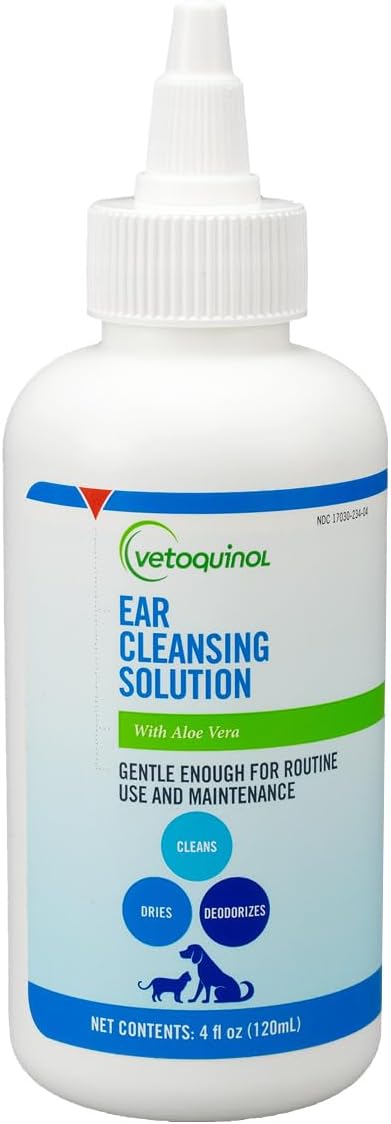 Vetoquinol Ear Cleansing Solution - Gentle Cleaner to Remove Dirt & Debris - Easy-to-Use Drops for Cats & Dogs - Support Clean and Fresh-Smelling Ears - Ideal for Routine Pet Hygiene - 8 Ounces - Image 9