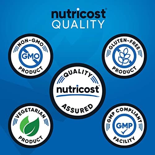 Nutricost non-GMO and gluten free EAA powder 30 servings container