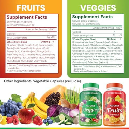 Superfood MD daily whole food natural superfoods capsules for health support.