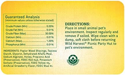 Wild Harvest(TM) Picnic Party Hut, Artificial Strawberry Flavored House for Pets, 1 Ct. - Image 4