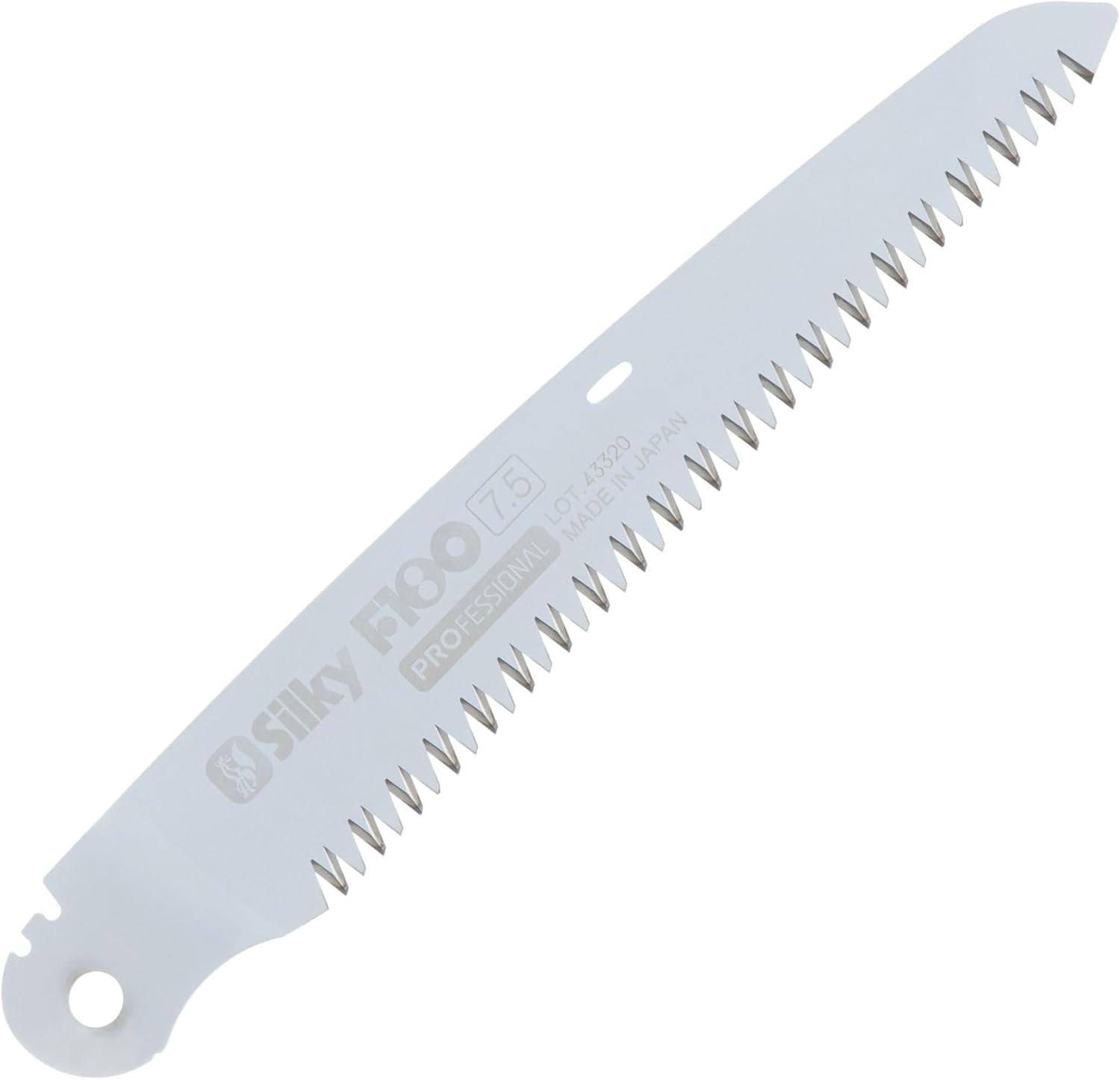 Silky F180 replacement blade large teeth 144-18 front view showing authentic Japanese steel construction