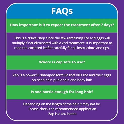 Authentic USA imported Zap lice killing shampoo for Indian consumers
