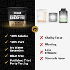 Gains in Bulk 30 servings container shown alongside a fitness setup