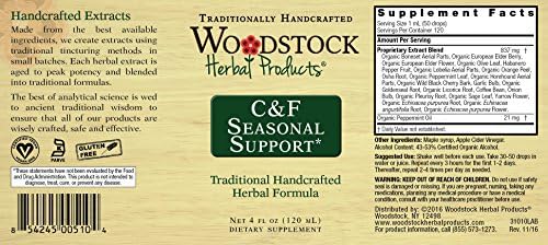 4 fluid ounce bottle of Woodstock Herbal Products immune support