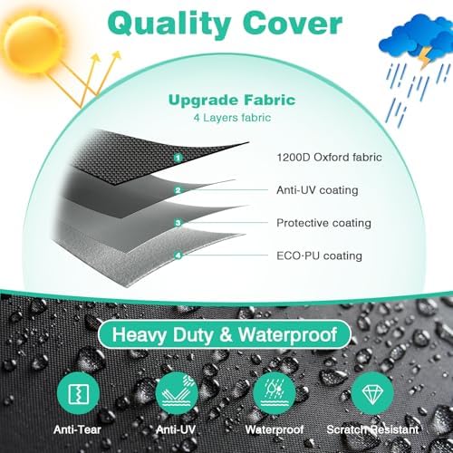 LitaiL outdoor pet cover showcasing the transparent front door window for visibility
