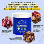 Natural Stacks Pycnogenol bottle with ingredients overview