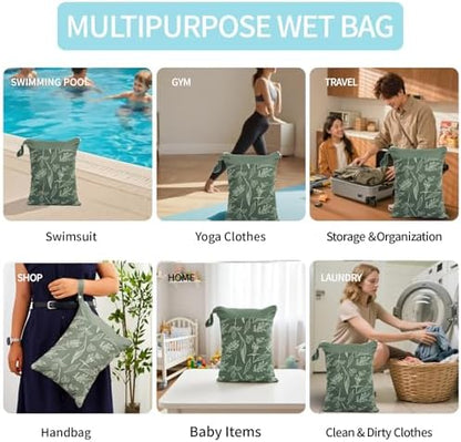 Side by side view of two CoolaPeach wet dry bags