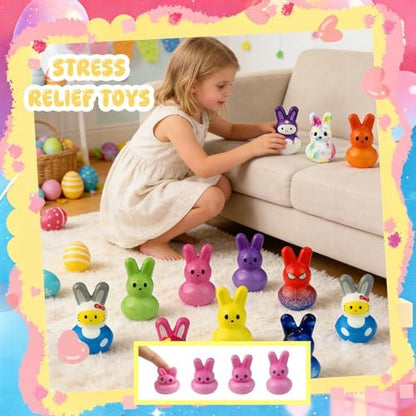 Close up of small hands holding the premium imported sensory squeeze toys.