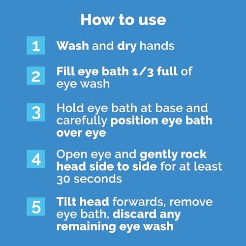 Optrex Eye Wash solution bottle with included application cup for sensitive eyes