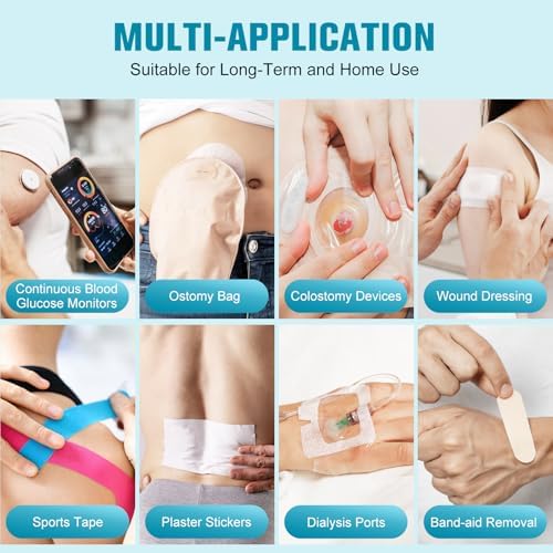 Latex-free and alcohol-free medical wipes for painless adhesive removal.