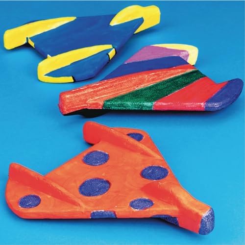 Pack of 50 white customizable flying wing gliders for kids