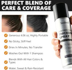 Model using Seaboll root touch up spray on hairline