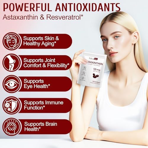 Daiasns triple strength astaxanthin dietary supplement bottle side