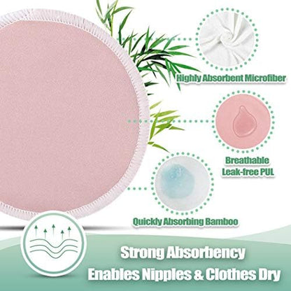 Wegreeco nursing pads inside laundry mesh bag for washing