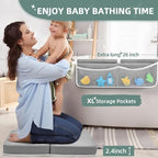 IFNOW cushioned bath kneeling pad showing thick memory foam layer for parent knee support