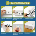 Interior view of Wappa Baby power strip box with outlets inside