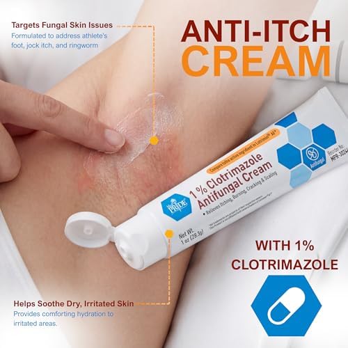 Bulk pack of four 1 ounce antifungal creams for jock itch relief