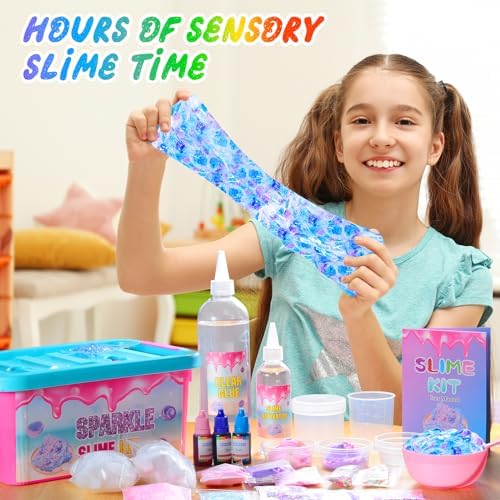 Inksbui DIY slime making set with clear glue and activator bottles.