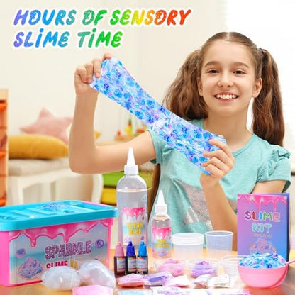Inksbui DIY slime making set with clear glue and activator bottles.