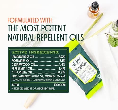 Three packs of Murphys Naturals natural insect defender wipes arranged on a clean background.