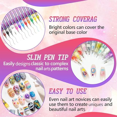 Piyupor nail markers arranged in display packaging