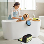 Stainless steel pet deshedding brush with push button mechanism