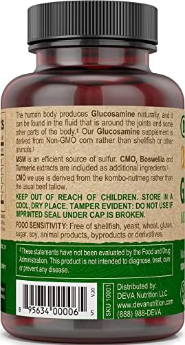 DEVA Vegan Glucosamine-MSM-CMO & Turmeric Supplement - Gluten Free Plant Based Nutritional Supplement - 90 Tablets (Pack of 2) - Image 5