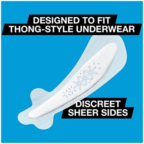 Two pack bundle of Kotex thong liners for discreet period protection.