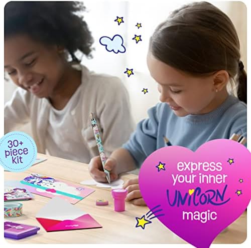 Pretty Me Unicorn Letter Kit premium pen pencil and eraser accessories