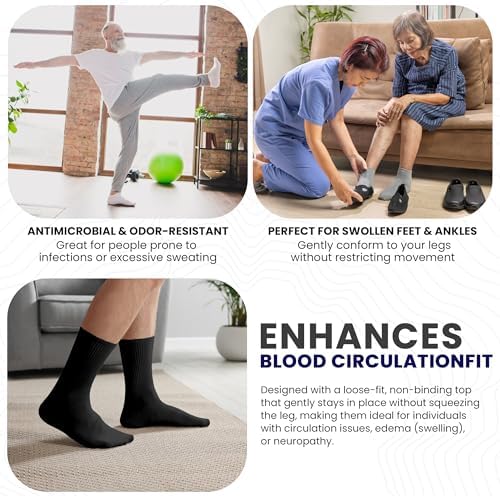 Nine pairs of GERVRA black circulation socks neatly packaged