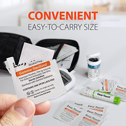 Individually wrapped EasyTouch gamma-sterilized wipes for medical use.