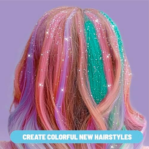 Child using Claire's Hair Chalk and Glitter Styling Kit