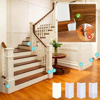 Four pack of white corner protectors for home wall damage prevention